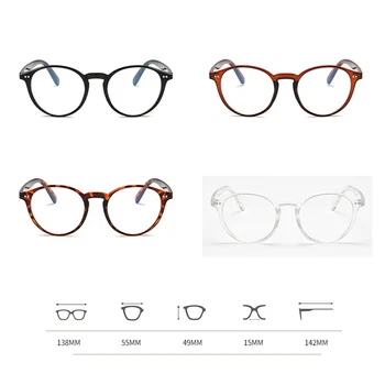 Karšto pardavimo Vintage Retro apvaliomis akimis Mėlynos Šviesos Blokavimas Akinius Moterims, Vyrams, Optiniai Akinių Rėmelių Akiniai Unisex akiniai