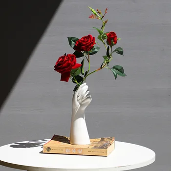 Keraminių Gėlių Vaza Šiaurės Stiliaus Rankos Formą Skulptūros, Vazos, Gėlės Sodinamoji Puodą Darbalaukio Puošyba, Dekoras, Namų BOM666