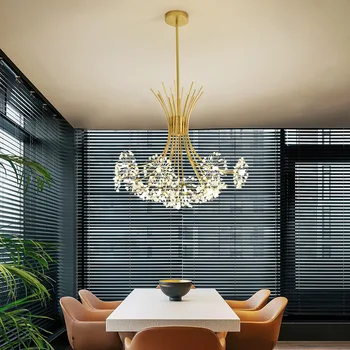 Kiaulpienių blizgesio de cristal para iluminação interjero moderna salė estar, quarto, sala de jantar lâmpada led 220w blizgesio