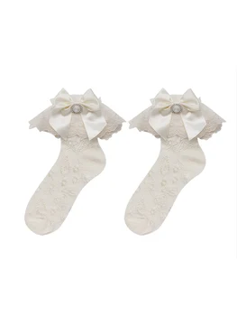 Kojinės Kilnus Originalus ventiliatorius hua Svajonė Lengvata Meno Lolita Gražus Nėrinių Lankas Nagų Kojinės Moterims kawaii Lolita kojinės moterims juokingas kojines