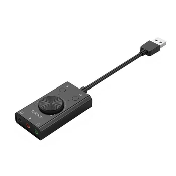 Kompiuterio 3D Virtualus Kanalų Mikrofonas Laptop Headset Stereo USB Garso Išorinių Garso Kortelių Adapteris Black Profesinės Garsiakalbio PC