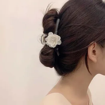 Korėjos Mados Tendencija Kristalų Kietas Apvalkalas Gėlių Imitacija, Perlų Plaukų Letena Retro Prasme Paprastas Plaukų Krabų Asmenybės Šukuosena