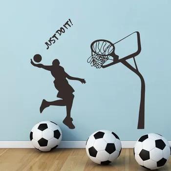 Krepšininkas Dunk Sienų Lipduko Vaikų Kambario Kamuolys Žaidimas Sporto Komandos Sienos Lipdukas Vaikų Kambario Art Vinyl Namų Dekoro