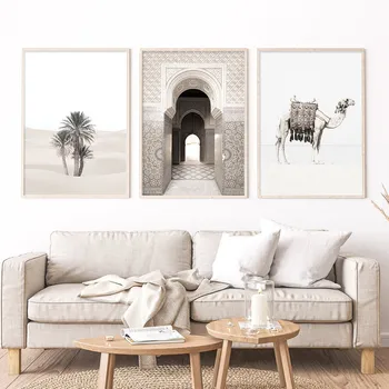Kupranugaris Marokas Durų Delnų Sacharos Dykumos Kraštovaizdis, Sienos Menas Drobė Paveikslų, Plakatų Spausdinamos Nuotraukos Kambarį Namų Dekoro
