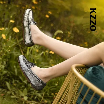 KZZO 2021 Mada Moterims, Butai, natūralios Odos Neperšlampami Mokasinai Atsitiktinis mokasīni, Apring Vasaros Orui Vairavimo batai