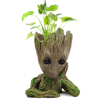 Kūdikių Groot Vazonas Sodinamoji Veiksmų Skaičiai Medis Žmogus Modelis Žaislas Vaikams Turėtojas Sodo Gėlės Sodinamoji Puodai