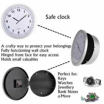 Kūrybos Paslėptas Paslaptis Saugojimo Sieninis Laikrodis Saugumo Saugus Pinigų Atlicināt Papuošalų Daiktų Konteineris Laikrodis Namų Decroation