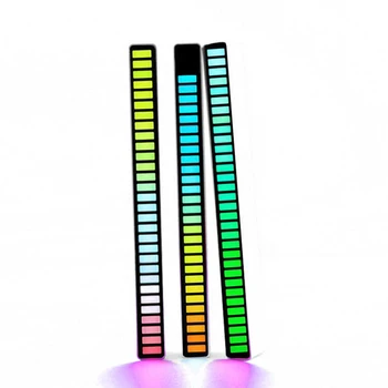 Kūrybos RGB Muzikos Garso Kontrolė, DJ, LED Lygio šviesinė Juosta Naujovė Ritmą Lempos KOMPIUTERIO Darbastalio Apšvietimas Automobilių Transporto Atmosferą Šviesos