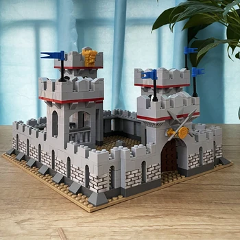 Kūrybos Serijos Viduramžių Riterių Pilis Blokai Apgulties Royal Tower Plytų Horse Princesė Karalystes Kariniai Žaislai, Rinkiniai Dovanų