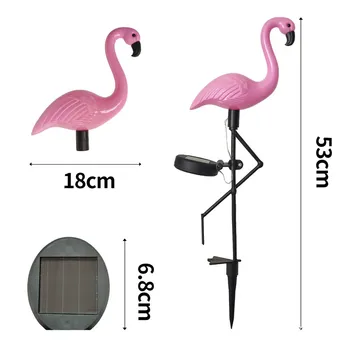 LED Lauko Saulės Lempos Flamingo Vejos Žibintai, Saulės Šviesos Kieme Žiburiai Vandeniui Ligh Kalėdinė Dekoracija Sode Namų Navidad