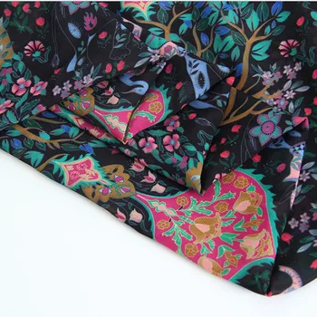 Likimo medis skaitmeninio spausdinimo šifono audinio suknelė marškinėliai ткань tela telas por metro tissu siuvimo ткани tissus для рукоделия