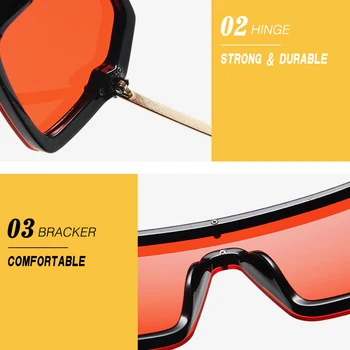 LongKeeper vientisas Akiniai nuo saulės Moterims, Prekės ženklą, Dizainą, Vairavimo Akiniai Vyrų Steampunk Hip-Hop Saulės Akiniai Vandenyno Objektyvas Gafas