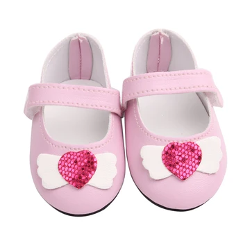 Lėlės Batai Lovely baby 3 spalvos princesė batų tilptų 18 colių Mergina lėlės ir 43 cm baby doll žaislas priedai s157-s159