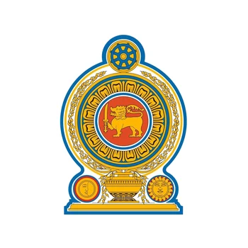 Mados Automobilių Lipdukas Šri Lanka Vėliavos Shield herbas Priedai Vinilo Decal Padengti Įbrėžimų už Skoda Ford Focus,12cm*9cm