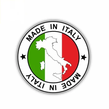 Mados Made In Italy Map Vėliavos Automobilių Lipdukas Padengti Įbrėžimų, Automobiliai, Motociklai, Eksterjero Aksesuarai Vinilo Decal,11cm*11cm