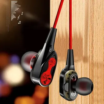 Magnetinio Wired Stereo in-Ear Ausinės Super Bass Dual Ratai laisvų Rankų įrangos Ausinių Ausinės, Skirtos Huawei 