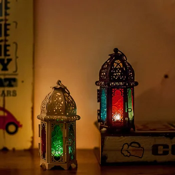 Maroko Žibintų Arbata Šviesos Lempa, Žvakė Turėtojas Paramos Kabinti Sode Vestuvių Dekoro Kambaryje Romatic Apdaila Meno Reikmenys