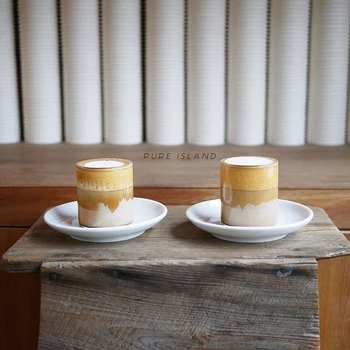Mažas Kavos Stiklo Puodelis Pieno Šiaurės Korėja Espresso Sulčių Stiklo Geriamojo Canecas Kavinė Criativas Virtuvė, Valgomasis, Baras EA60BL