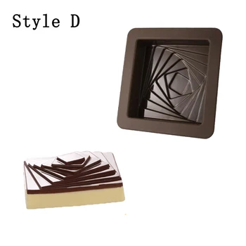 Meibum 4 Stilius Mažas Pyragas Silikono Formos Geometrinės Linijos Šokolado Putėsiai Desertas Formos Keksiukų Tešla Visos Dekoravimo Kepimo Įrankiai
