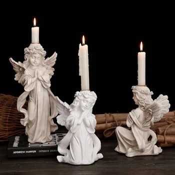 Melstis Angelo Skulptūra Žvakių Laikiklis Derliaus Žvakidė Namų Puošybos Ornamentais Lovecrafts Baldų Dovanos, Vestuvių Dekoravimas