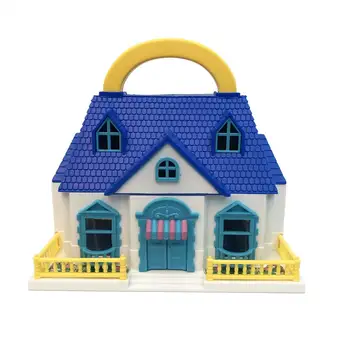 Mergina Lagaminą Doll House Vaikų Žaisti Namus, Žaislai Asamblėjos Lėlių namelio Modelio Kūrimo Rinkiniai Villa House 