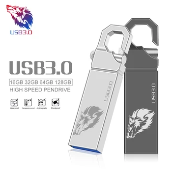 Metalinis Tušinukas Ratai 3.0 metalo USB Flash Diskas 128GB 64GB 32GB didelės spartos 16GB 8GB 4GB atminties Flash USB3.0 Stick