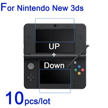 Minkštas Telefono LCD Screen Protector Dangtelis Skaidrus/Matinis/Nano Sprogimų Apsauginės plėvelės Naujas Nintendo 3ds (5vnt IKI+5vnt Žemyn)