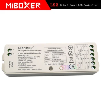 Moboxer LS2 5 1 LED Juostos Valdiklis Viena Spalva/BMT/RGB/RGBW/RGB BMT Žibinto Juostelė blankesnė, DC12V~24V 2.4 G Nuotolinio valdymo Milght