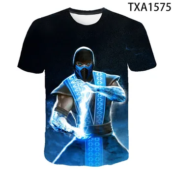 Mortal Kombat 3D Marškinėliai Vyrams, Moterims, Vaikams, T-Shirt Kovos Žaidimas MK Streetwear Vaikų Tee trumpomis Rankovėmis Berniukui, Mergina Vasaros Kietas Viršūnes