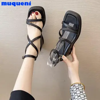 Moterų Batai Guminiai sandalai, Šlepetės Aukštakulniai Platformos Obcasie Sandalai Dėl Pleišto Skaidres Mados 2021 Havajų Aukštos Vasarą FR858