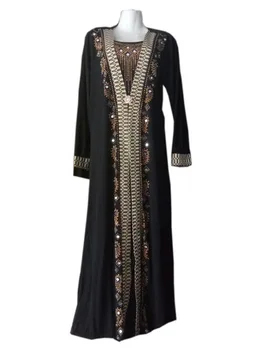 Moterų Maldos Suknelė, Hijab Musulmonų Mados Kalnų Krištolas Turkija Abaja Dubajus Kaftan Islamo Drabužių Khimar Ilgas Chalatas, Djellaba Femme