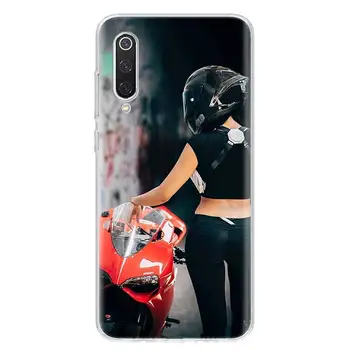 Motociklo Berniukas Mergaičių Minkštas Silikoninis Telefono dėklas, Skirtas Xiaomi Redmi 10 Pastaba 9S 8T 9 8 7 6 6A 7A 8A 9A 9C K20 K30 S2 Pro Shell Coque