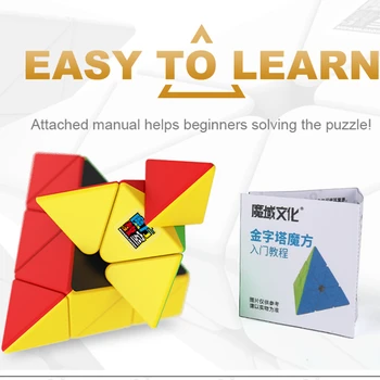 MoYu MeiLong Piramidės 3x3 Žaidimo Greitis Magic Cube Vaikų Puzzle Black Stickerless 3x3x3 Vaikams mokomieji Žaislai, Dovanos Vaikams