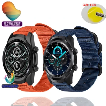 Nailono watcch Juostos Ticwatch Pro 3 GPS dirželis Ticwatch Pro 2021/E2/S2 Pakeitimo Apyrankė Ticwatch GTX Apyrankę Diržas