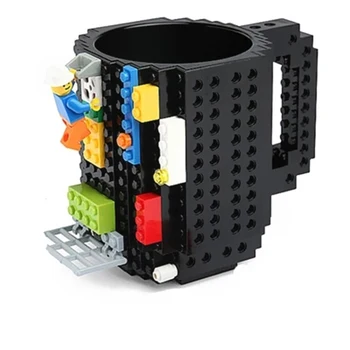 NAUJAS 350ml Kūrybos Pieno Puodelis Kavos Puodelio Kūrybos Statyti ant Plytų Puodelis Puodeliai Geriamojo Vandens Turėtojas LEGO Blokai Dizainas