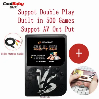Naujas Q3 DoublePlay Mini VS Delninis Žaidimų Konsolės Retro Žaidimo Built-in 500 Klasikiniai Žaidimai greitas laivas