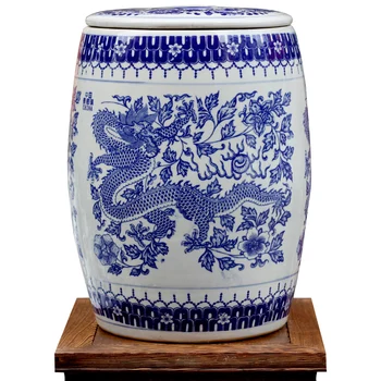 Naujų Kinijos Mėlynos ir Baltos Keramikos, Porceliano Sodo Kėdė Su Sandėliavimo Jar Funkcija