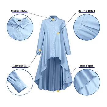 Nereguliarus Marškinėliai Moterims Office Ponios Palaidinė Atsitiktinis Asimetrinių Palaidinukės Ir Viršūnių 2021 VONDA Elegantiškas, Stilingas Palaidinė