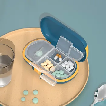 Nešiojamų Tablečių Dėžutė Išplatintas Mažų Mini Didelės Talpos Saugojimo Dėžutė Kelionės Uždaromos Drėgmei atsparus Medicina Lauke Dividable Tablet