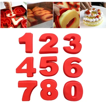 Numeris Formų 0-8 Kepimo Pyragas Pelėsių Įrankis Sugarcraft Šokolado Liejimo Jubiliejų