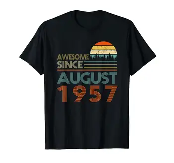 Nuostabus Nuo rugpjūčio 1957 m. Derliaus Gimtadienio dovana T-Shirt. Vasaros Medvilnės trumpomis Rankovėmis O-Neck T Shirt Mens Naujas S-3XL