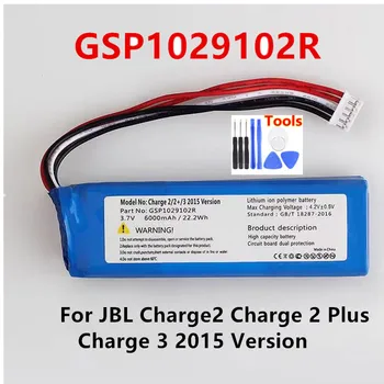 Originalus GSP1029102R 6000mAh Bateriją Už JBL Mokestis 2 Plius Mokestis 2+ mokestis 3 iki m. Versija P763098 Baterijas + Įrankiai
