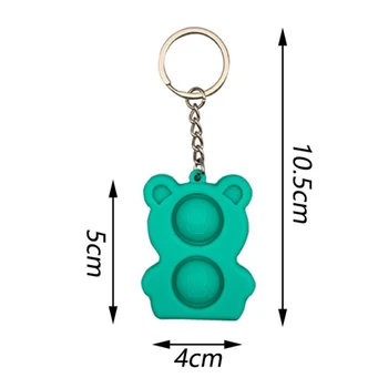Paprasta Dimple Žaislas Įtempių Jutimo Žaislai Burbulas Keychain Žaislas Sumažinti Savo Streso lygaus paviršiaus gumos mygtuką-kaip burbuliukai