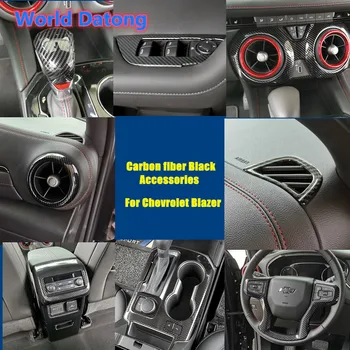 Pasaulio Datong Priedai Tinka Chevrolet Chevy Blazer 2019 2020 M. Anglies pluošto grūdų Interjero ABS Apdailos Dangtelio Apdaila