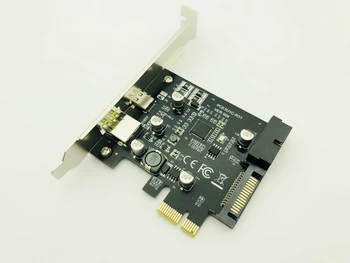 PCI-Express PCI-e, USB 3.1 Tipas-C Stove Post Card PCIe USB-C 2.4 Greitas Įkroviklis+19PIN Priekiniai USB Miner Plėtimosi Kortelės Adapteris