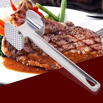 Plieno Konkurso Mėsos Plaktuku Trimitas Mėsos Tenderizer Reikmenys, Įrankiai, Karšta Virtuvės Pardavimo Virtuvės Aliuminio Mėsos K8C6