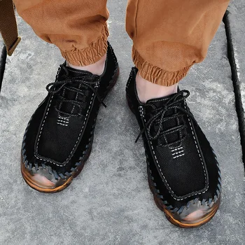 Plius dydis 46 vyriški batai originalus 2021 nauji vyriški rankų darbo odiniai batai Vestuvių Nėriniai Juodi medvilniniai suknelė, batai, prabangus laisvalaikio bateliai