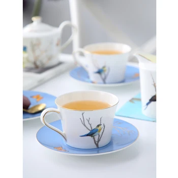 Prabangus kavos puodelius ir lėkštutes anglų Popietės Arbata šalis Kaulų Kinijos arbatos puodelio rinkinys keramikos kavos rinkinys Kvapus arbatos Gerti