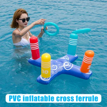 PVC Pripučiamas Kryžiaus Žiedas Žaislai Žaisti Žaidimą su 4 Sluoksniuose Vandens Plūduriuoti Žaisti Žiedas Baseinas AN88