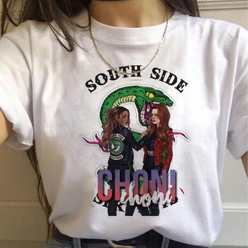 Riverdale pietų žaltys marškinėlius (t-shirt moterims, 2021 pora tumblr pora drabužių harajuku drabužius, pora drabužių ulzzang